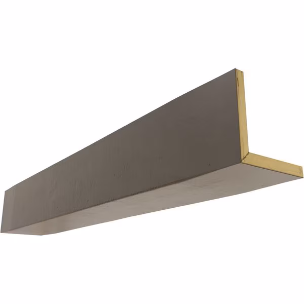 2-Sided Rough Cedar Endurathane Faux Wood Ceiling Beam, Burnished Honey Dew, 12